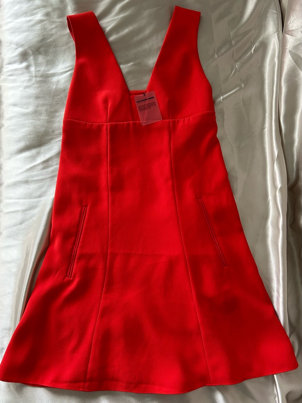 Alexander Wang Bright Red Sleeveless Dress New With Tag